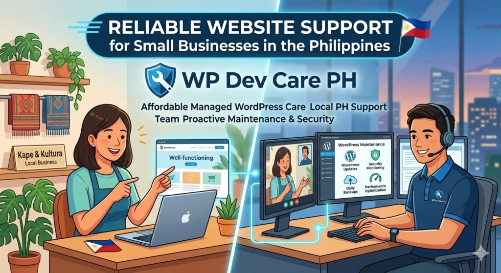 website support for small businesses in the Philippines - WP Dev Care PH