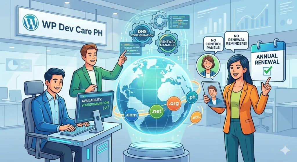 domain services Philippines - WP Dev Care PH