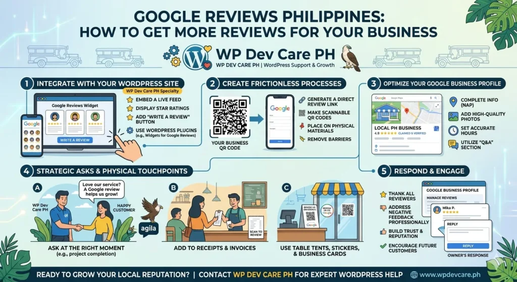 how to ask for Google reviews Philippines - WP Dev Care PH
